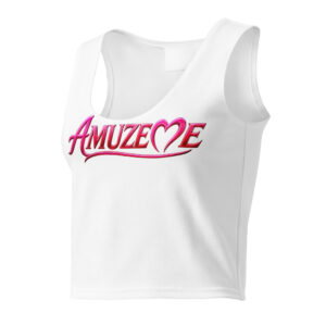 AMUZEME Neon Logo Cotton Crop Top