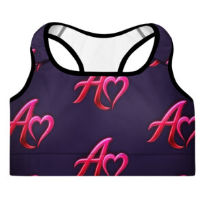 AMUZEME Electric Plum Logo Padded Sports Bra