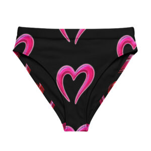 AMUZEME Midnight Heart High-Waist Bikini Bottom