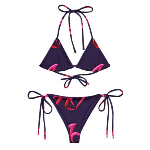 AMUZEME Electric Plum Logo String Bikini Set